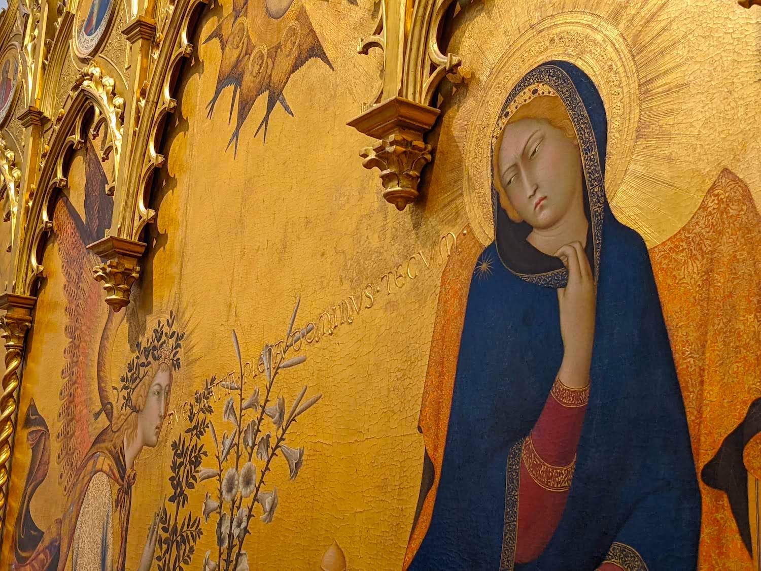 聖女マルガリータと聖アンサヌスのいる受胎告知