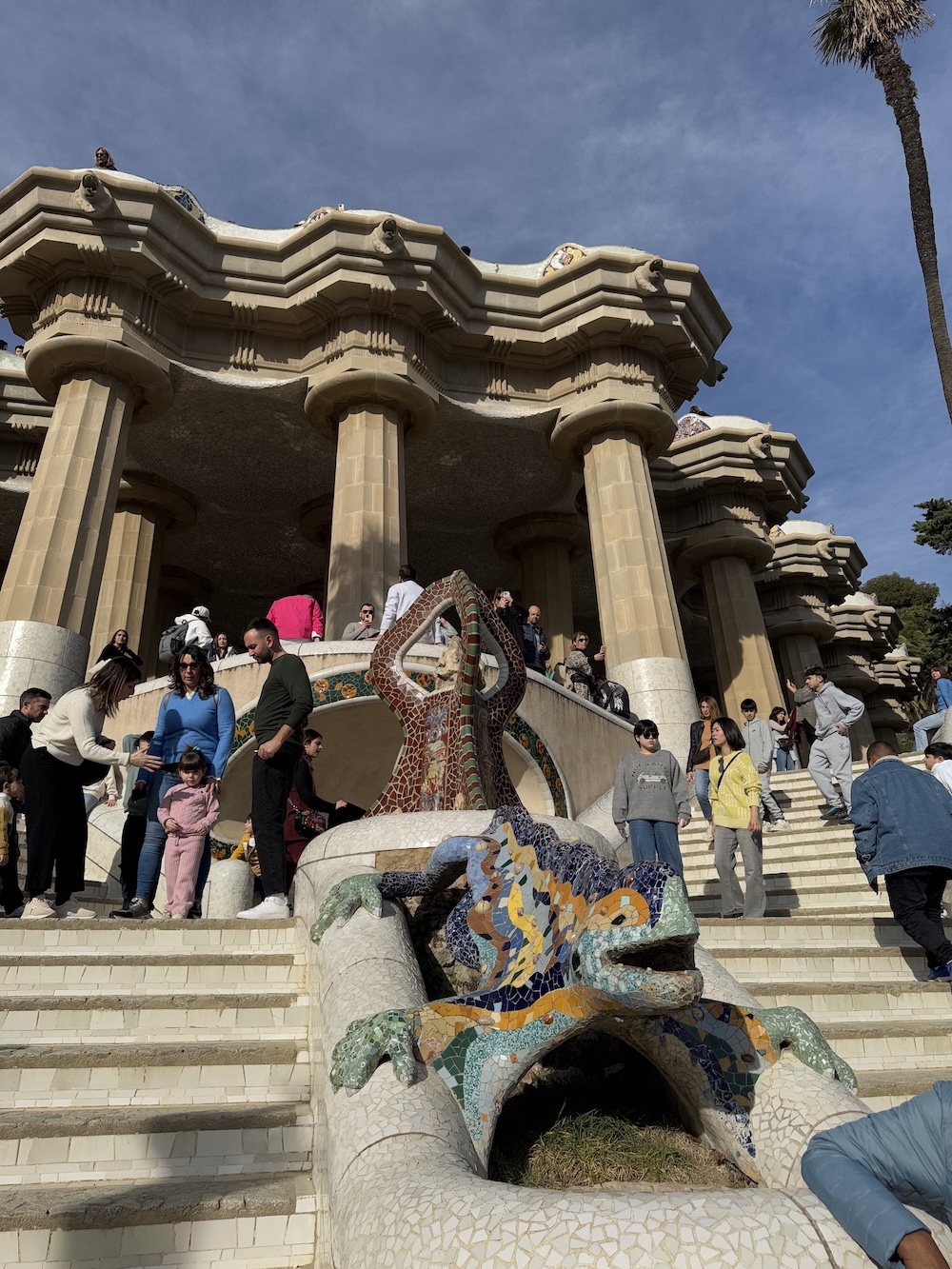 グエル公園のドラゴンの噴水